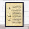 Basia Time And Tide Rustic Script Song Lyric Poster Print