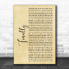 CeCe Peniston Finally Rustic Script Song Lyric Poster Print