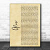 Jessie Ware Alone Rustic Script Song Lyric Poster Print