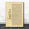 New Order Temptation Rustic Script Song Lyric Poster Print