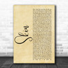 Rag'n'Bone Man Skin Rustic Script Song Lyric Poster Print