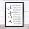 Texas So In Love With You Rustic Script Song Lyric Poster Print