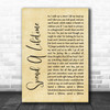 The Rifles Spend A Lifetime Rustic Script Song Lyric Poster Print