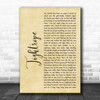 The Stone Roses Tightrope Rustic Script Song Lyric Poster Print