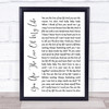 The Style Council A Solid Bond In Your Heart Rustic Script Song Lyric Poster Print