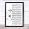 The xx Angels Rustic Script Song Lyric Poster Print