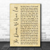 Tide Lines The Dreams We Never Lost Rustic Script Song Lyric Poster Print