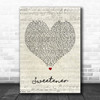 Ariana Grande Sweetener Script Heart Song Lyric Poster Print