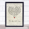 Bear McCReary The Skye Boat Song Script Heart Song Lyric Poster Print