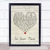 Bob Seger In Your Time Script Heart Song Lyric Poster Print