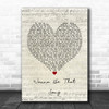 Brett Eldredge Wanna Be That Song Script Heart Song Lyric Poster Print