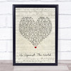 Coldplay Us Against The World Script Heart Song Lyric Poster Print