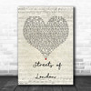 STREETS OF LONDON Script Heart Song Lyric Poster Print