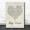 Donavon Frankenreiter Big Wave Script Heart Song Lyric Poster Print