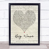 Donavon Frankenreiter Big Wave Script Heart Song Lyric Poster Print