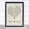 Marty Wilde Sea Of Love Script Heart Song Lyric Poster Print