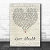 Moby Love Should Script Heart Song Lyric Poster Print