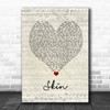 Rag'n'Bone Man Skin Script Heart Song Lyric Poster Print