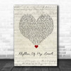 Rod Stewart Rhythm Of My Heart Script Heart Song Lyric Poster Print