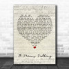Stereophonics It Means Nothing Script Heart Song Lyric Poster Print