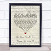 The Beatles Do You Want To Know A Secret Script Heart Song Lyric Poster Print