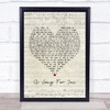 The Carpenters A Song For You Script Heart Song Lyric Poster Print
