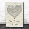 The Fray How To Save A Life Script Heart Song Lyric Poster Print