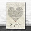 The Lumineers Cleopatra Script Heart Song Lyric Poster Print