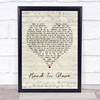 The Smiths Hand In Glove Script Heart Song Lyric Poster Print