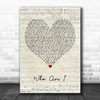 Will Young Who Am I Script Heart Song Lyric Poster Print