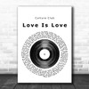 Culture Club Love Is Love Vinyl Record Song Lyric Poster Print