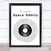 David Bowie Space Oddity Vinyl Record Song Lyric Poster Print