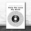 Disclosure feat. London Grammar Help Me Lose My Mind Vinyl Record Song Lyric Poster Print