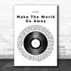 Duffy Make The World Go Away Vinyl Record Song Lyric Poster Print
