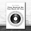 Elvis Presley They Remind Me Too Much Of You Vinyl Record Song Lyric Poster Print