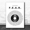 Ian Brown F.E.A.R. Vinyl Record Song Lyric Poster Print