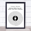 Jimmy Helms Gonna Make You an Offer You Can't Refuse Vinyl Record Song Lyric Poster Print