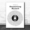 King's X Repeating Myself Vinyl Record Song Lyric Poster Print