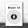 Michael Jackson Beat It Vinyl Record Song Lyric Poster Print