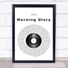 Oasis Morning Glory Vinyl Record Song Lyric Poster Print