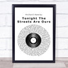 Richard Hawley Tonight The Streets Are Ours Vinyl Record Song Lyric Poster Print