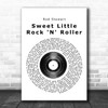 Rod Stewart Sweet Little Rock 'N' Roller Vinyl Record Song Lyric Poster Print