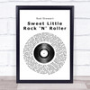 Rod Stewart Sweet Little Rock 'N' Roller Vinyl Record Song Lyric Poster Print