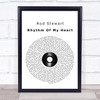 Rod Stewart Rhythm Of My Heart Vinyl Record Song Lyric Poster Print