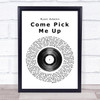 Ryan Adams Come Pick Me Up Vinyl Record Song Lyric Poster Print