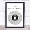 Slayer Raining Blood Vinyl Record Song Lyric Poster Print