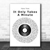 Take That It Only Takes A Minute Vinyl Record Song Lyric Poster Print