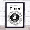 The Alan Parsons Project Time Vinyl Record Song Lyric Poster Print