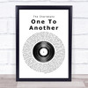 The Charlatans One To Another Vinyl Record Song Lyric Poster Print
