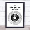 UB40 Kingston Town Vinyl Record Song Lyric Poster Print